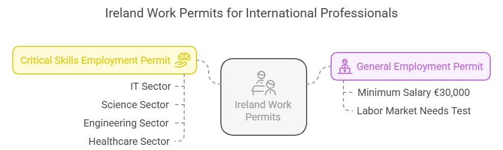 Ireland Permits to apply for after the sponsorship