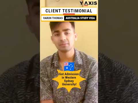 Testimonial - Varun Thomas - Australia Study Visa